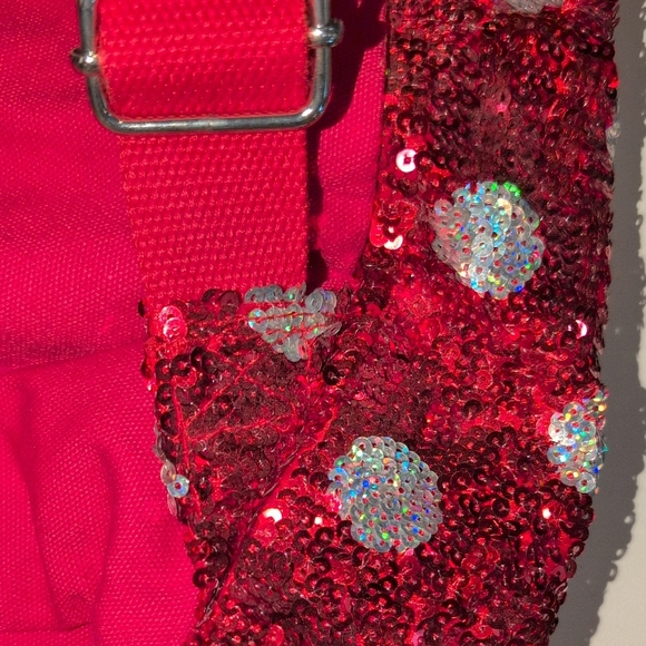 Disney Red and Silver Sequin Backpack main image 8